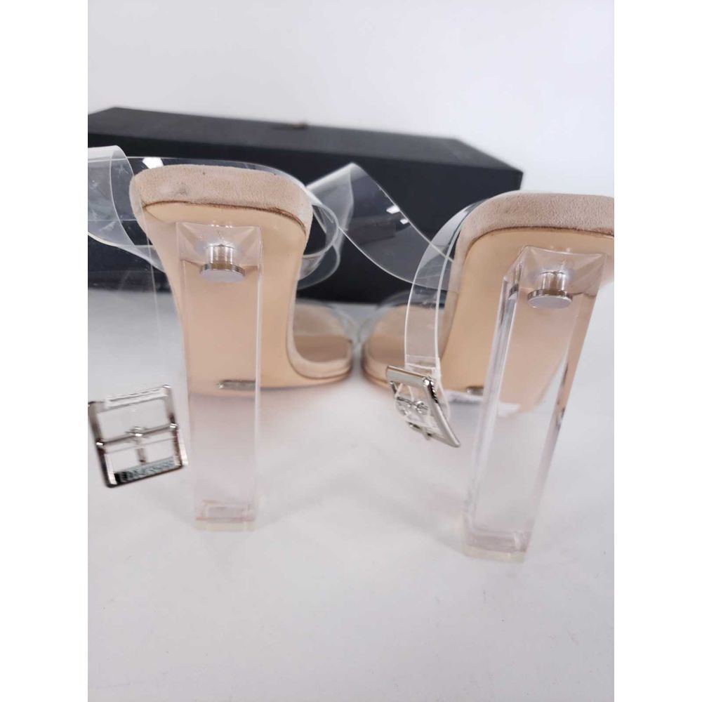 Tony Bianco Kiki Clear Heel Suede Strap Heels - Picture 5 of 7